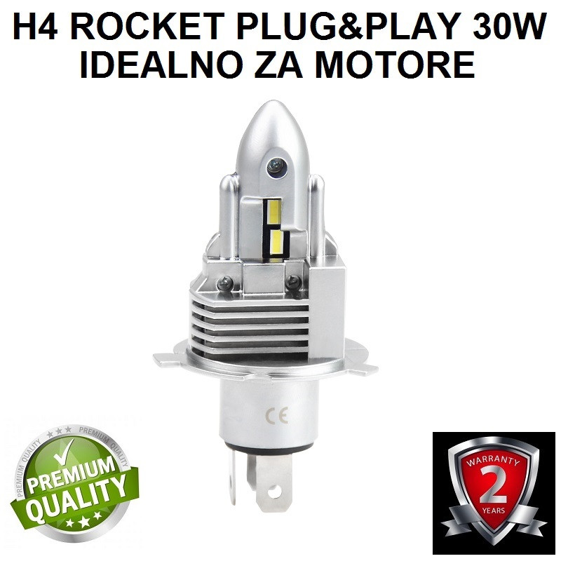H4 Led sijalica CSP chip 8000LM ROCKET-series